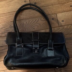 Chic Black Leather Satchel